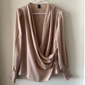 EUC SHEIN Satin Wrap Top
